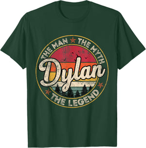 Dylan The Man The Myth The Legend Personalized Name T-Shirt - T-Shirt | Forest