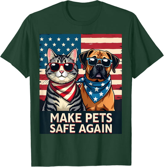 Save Cats Dogs Make Pets Safe Again T-Shirt - T-Shirt | Forest