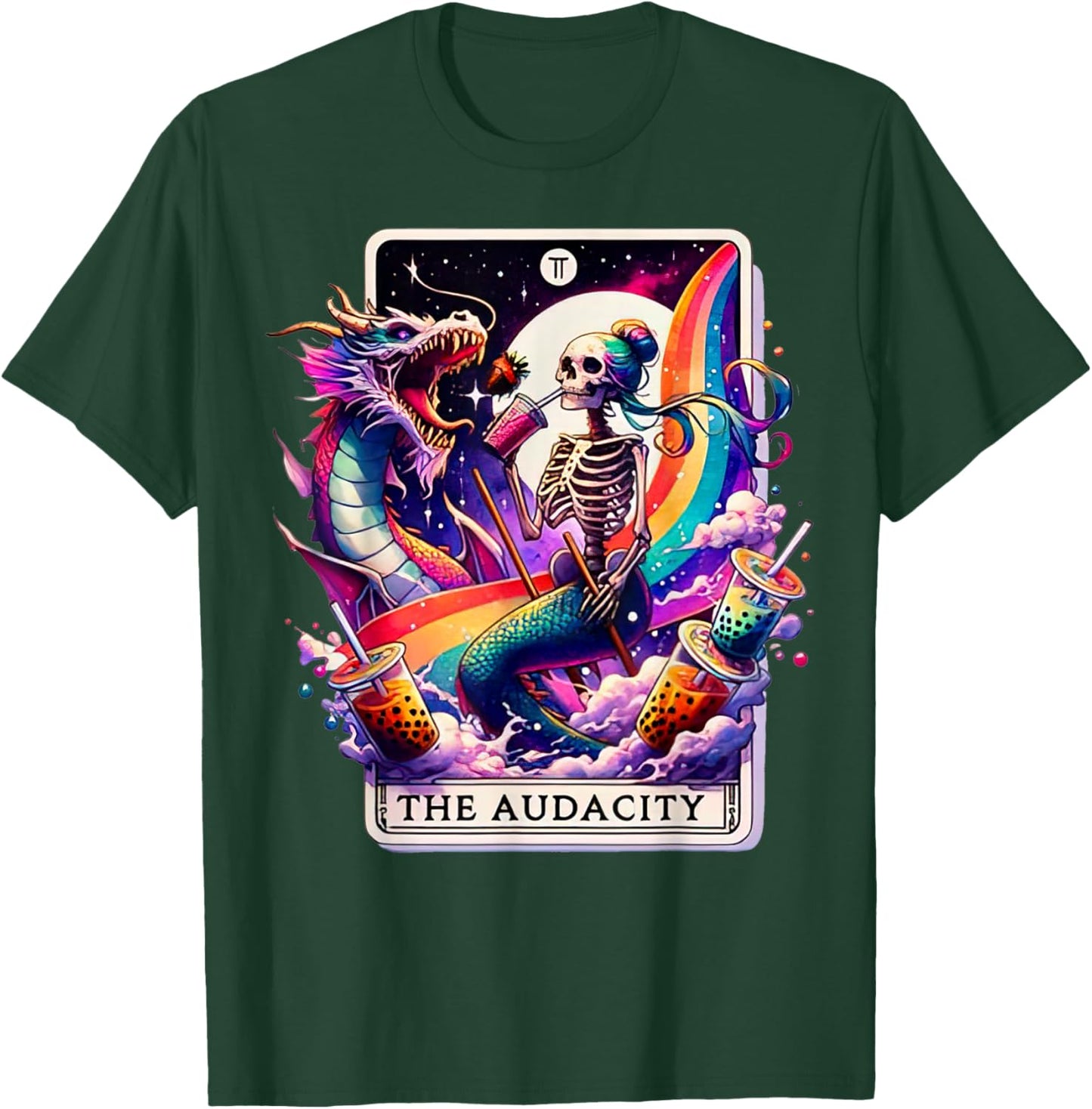 The Audacity Tarot Mermaid Dragon T-Shirt - T-Shirt | Forest