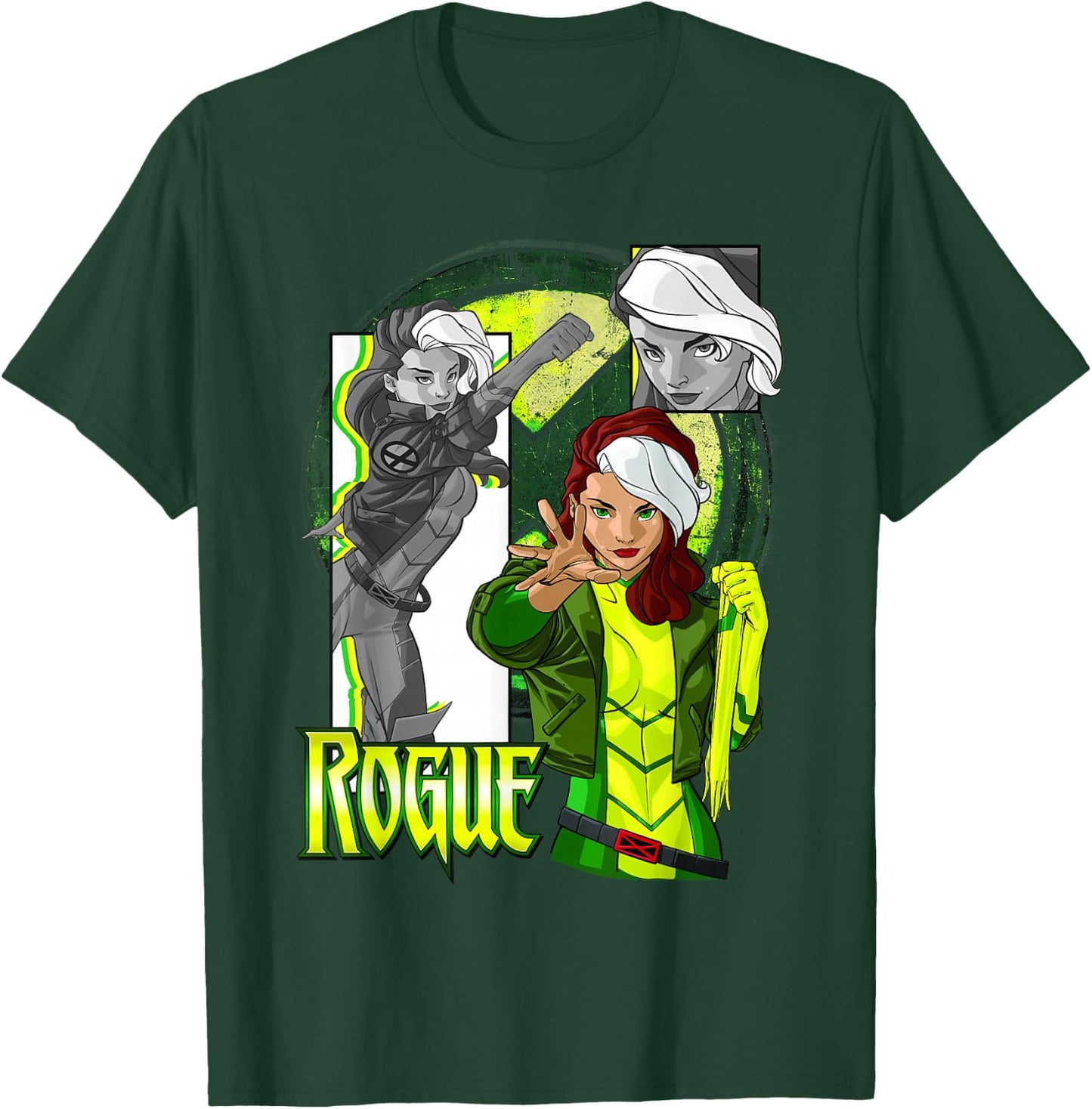 Marvel X-Men Rogue Collage Panel Logo T-Shirt - T-Shirt | Forest