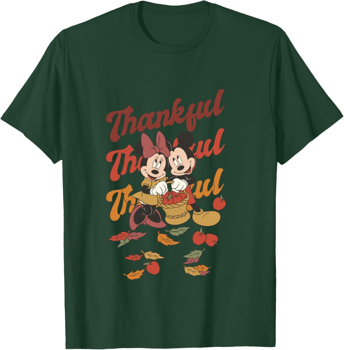 Disney Mickey and Friends Thanksgiving Classic Thankful Duo T-Shirt - T-Shirt | Forest