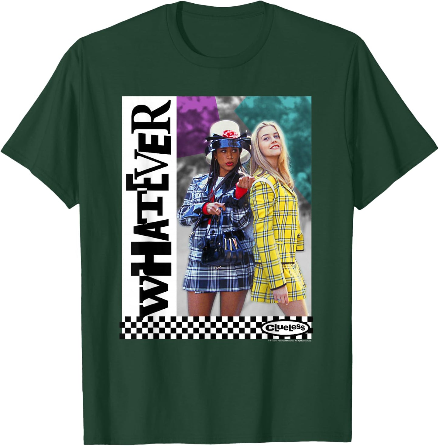 Clueless Whatever Checker T-Shirt - T-Shirt | Forest
