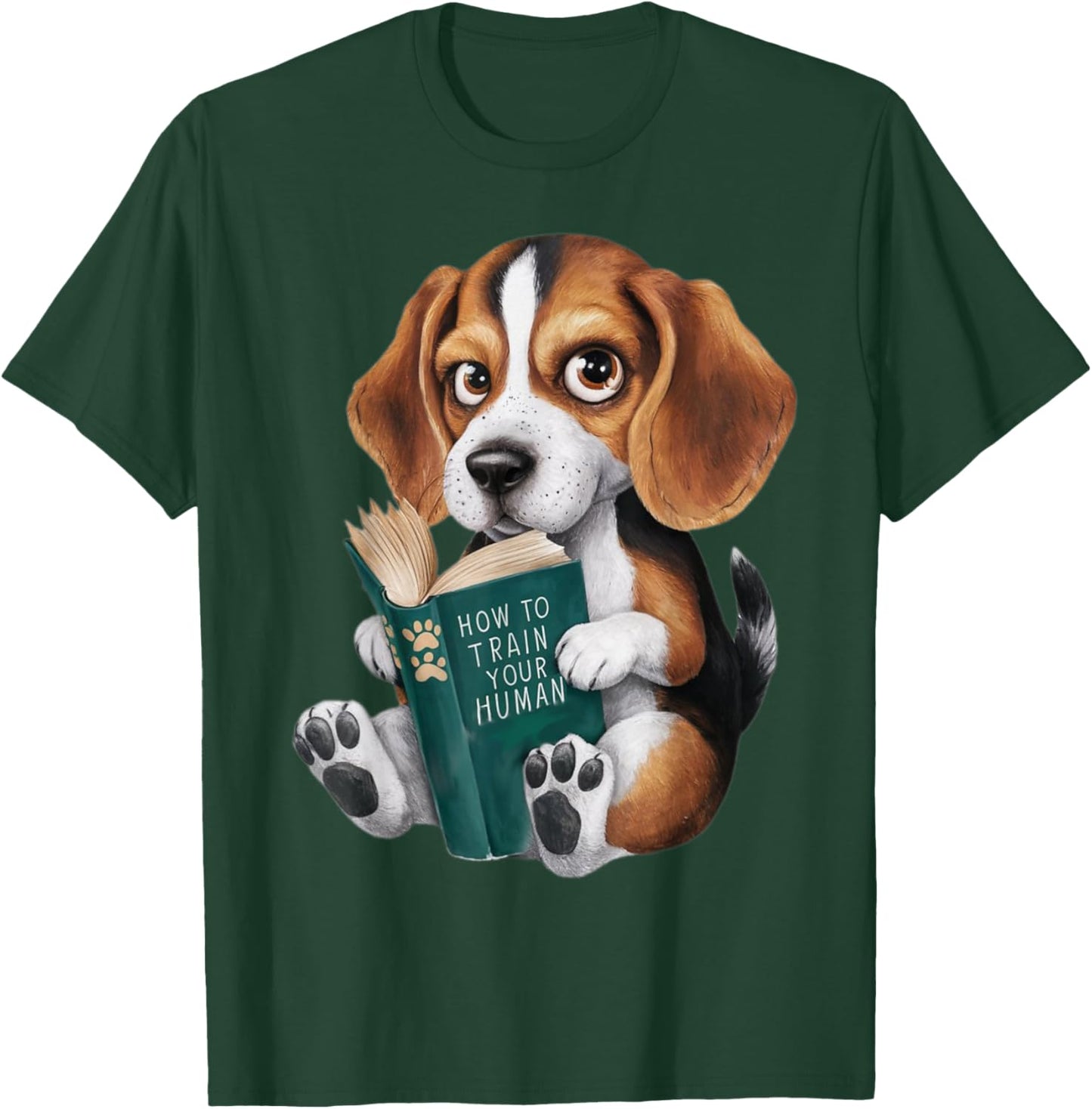 Beagle Dog, puppie, how to train your human, funny T-Shirt - T-Shirt | Forest