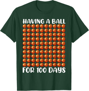 100 Days Of School Basketball 100th Day 100 Days Smarter Boy T-Shirt - T-Shirt | Forest