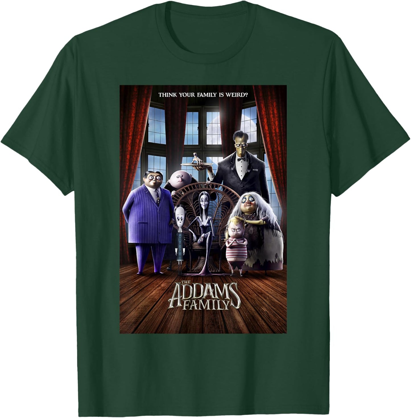 Addams Family Group Shot Portrait Movie Poster T-Shirt - T-Shirt | Forest