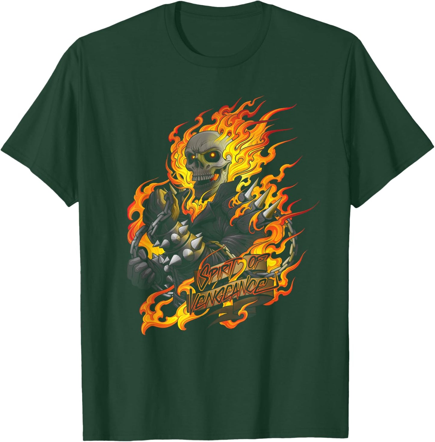 Marvel Ghost Rider Spirit of Vengeance Flaming Skull T-Shirt - T-Shirt | Forest
