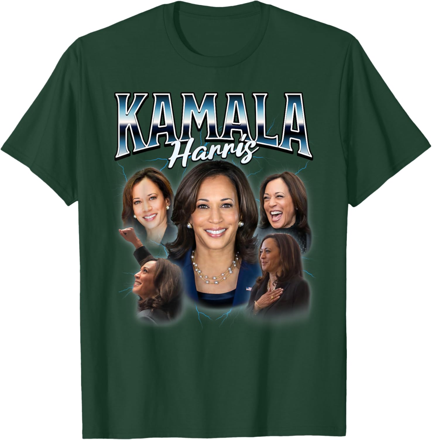 Kamala Harris Bootleg-Style Rap T-Shirt - T-Shirt | Forest
