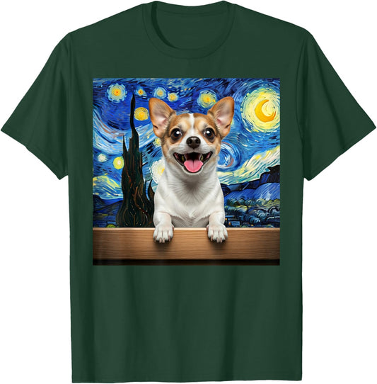 Chiweenie Starry Night Dog Lover Gift Men Women Kids T-Shirt - T-Shirt | Forest