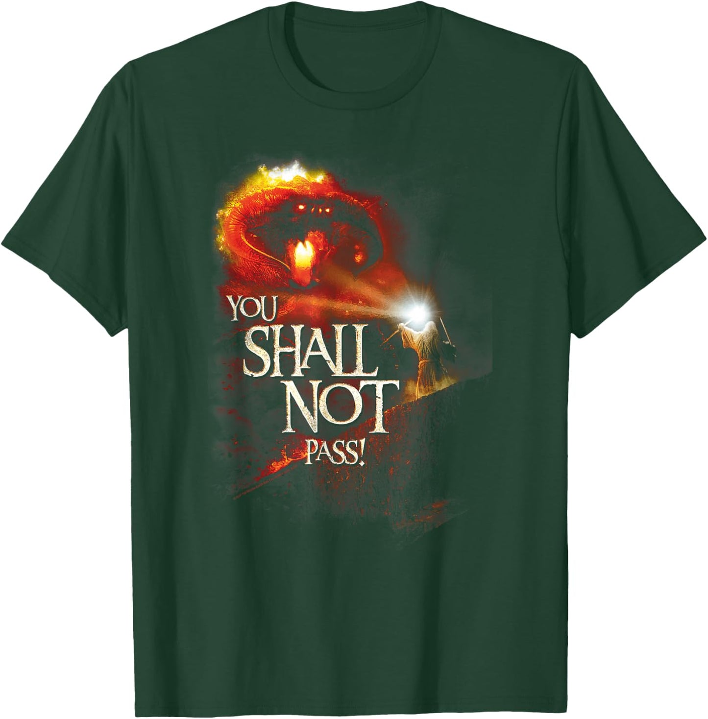 Lord of The Rings Balrog You Shall Not Pass T-Shirt - T-Shirt | Forest