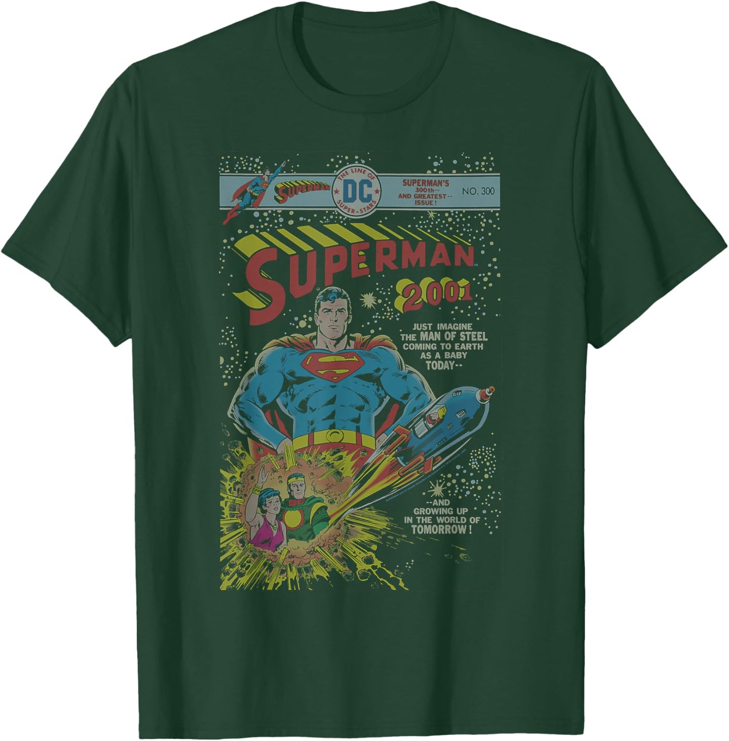 DC Comics Superman 2001#300 Retro Comic Cover Small T-Shirt - T-Shirt | Forest