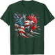 American Flag Rooster Chicken 4th of July Animal T-Shirt - T-Shirt | Forest