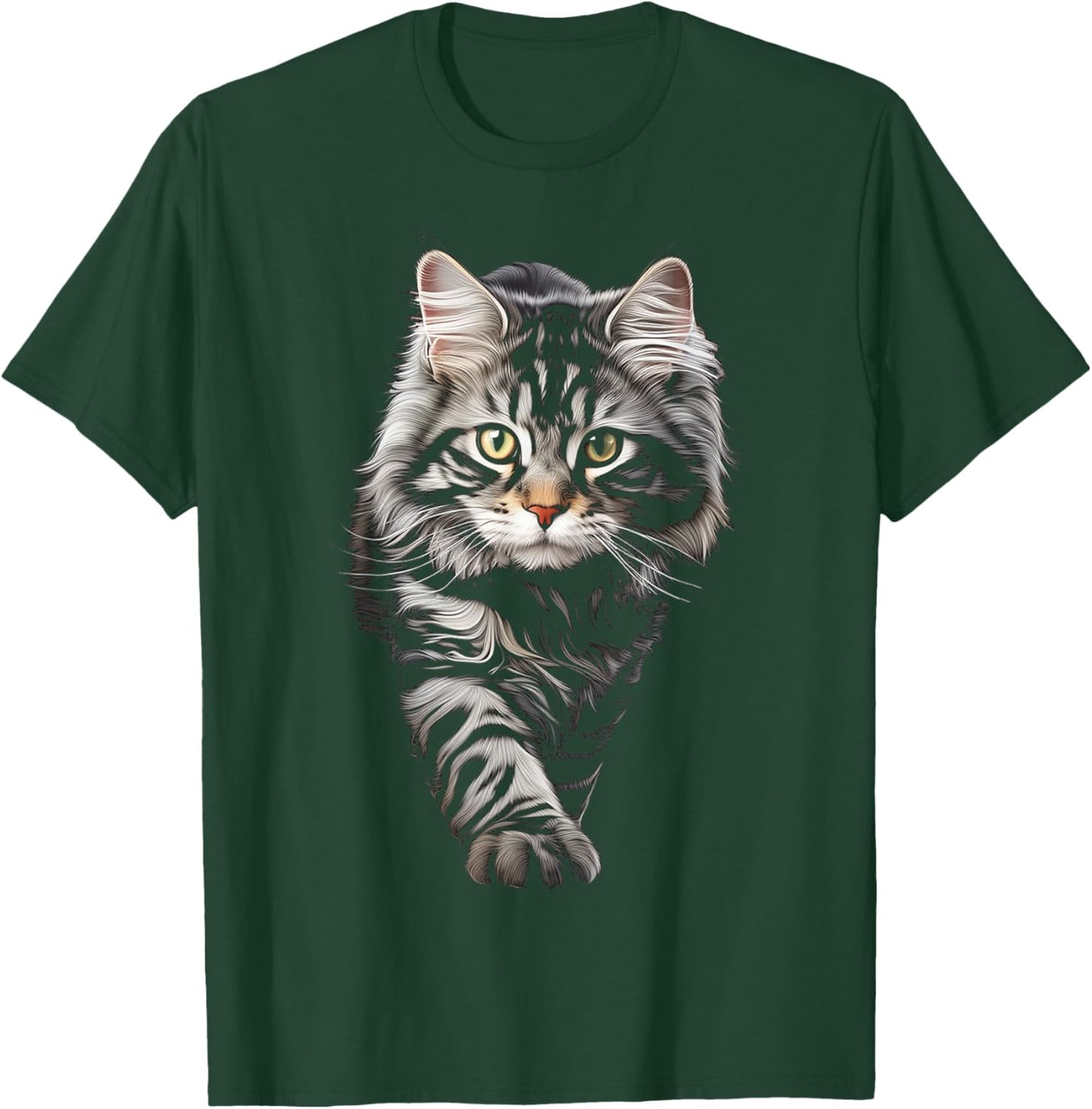 Cat Graphic Pet Illustration Cat Women Kids T-Shirt - T-Shirt | Forest