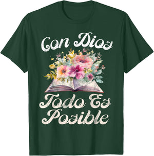 Christian Spanish Español Cristianos Religious Jesus T-Shirt - T-Shirt | Forest