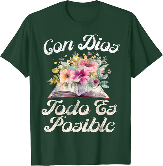 Christian Spanish Español Cristianos Religious Jesus T-Shirt - T-Shirt | Forest