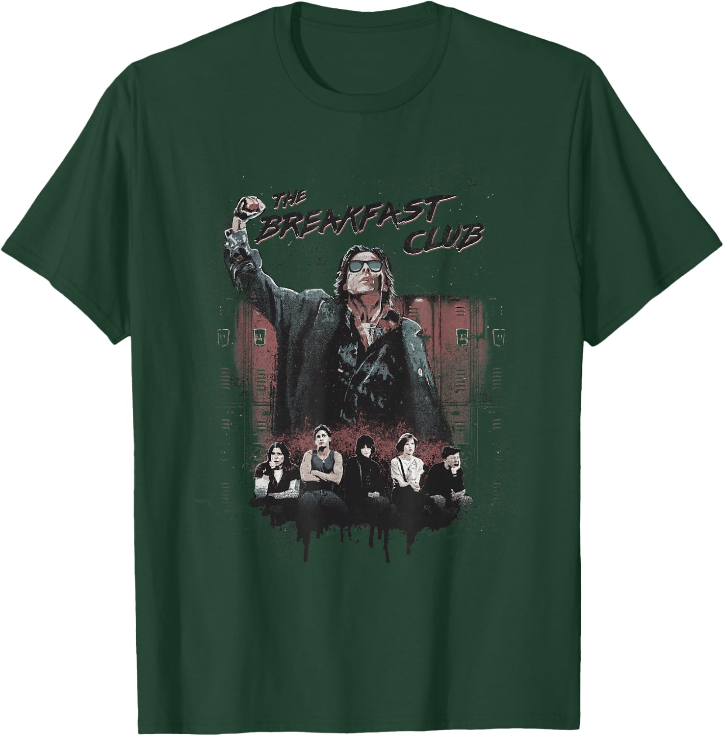 Breakfast Club Distressed Main Cast Logo Collage T-Shirt - T-Shirt | Forest