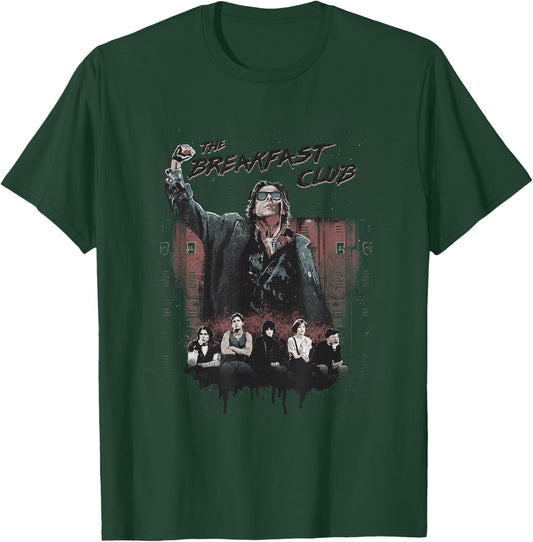 Breakfast Club Distressed Main Cast Logo Collage T-Shirt - T-Shirt | Forest
