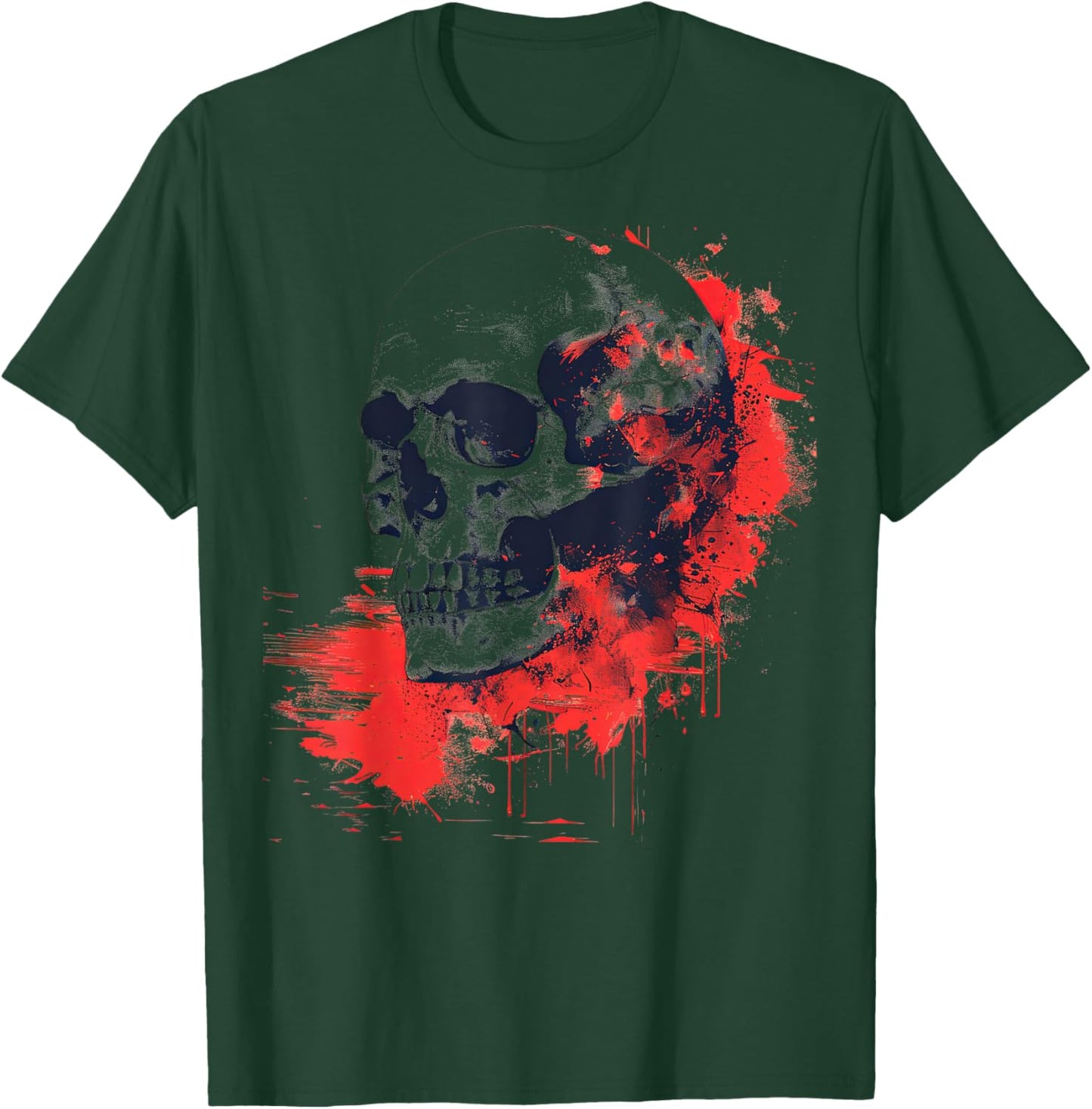 Halloween Maroon and Ebony Splatter T-Shirt - T-Shirt | Forest