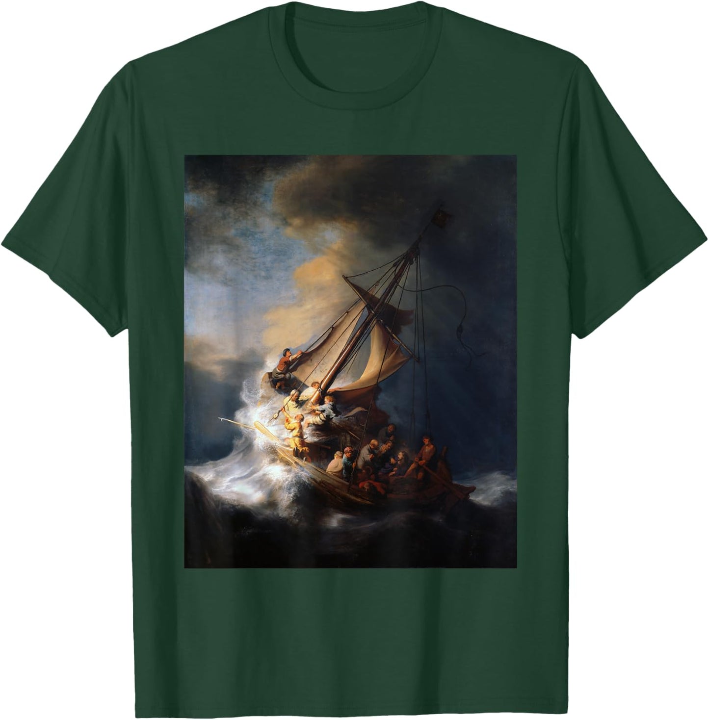 Rembrandt Christ in the Storm at the Sea of Galilee T-Shirt - T-Shirt | Forest