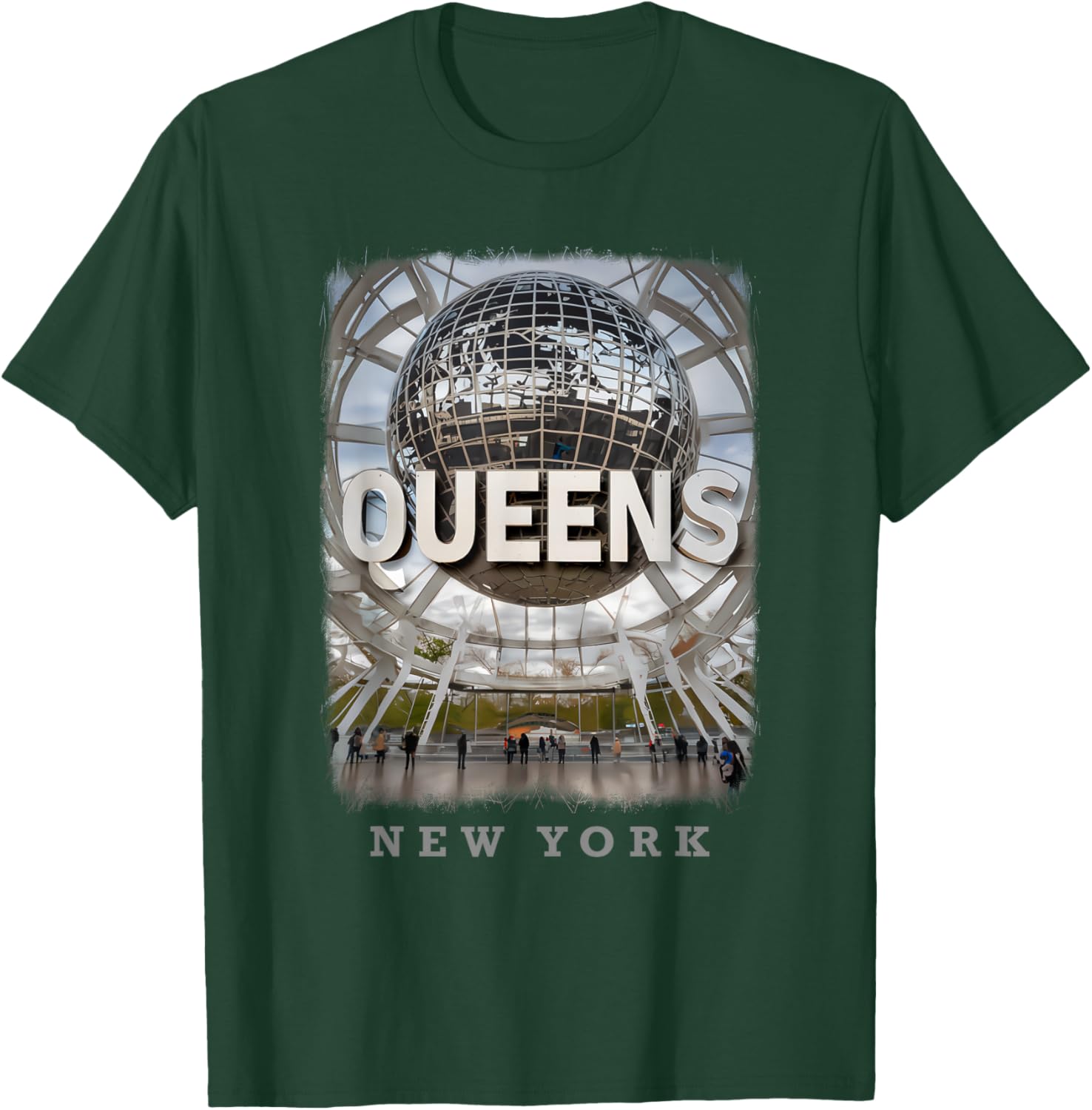 Queens New York NY Iconic Landmarks SD587 T-Shirt - T-Shirt | Forest
