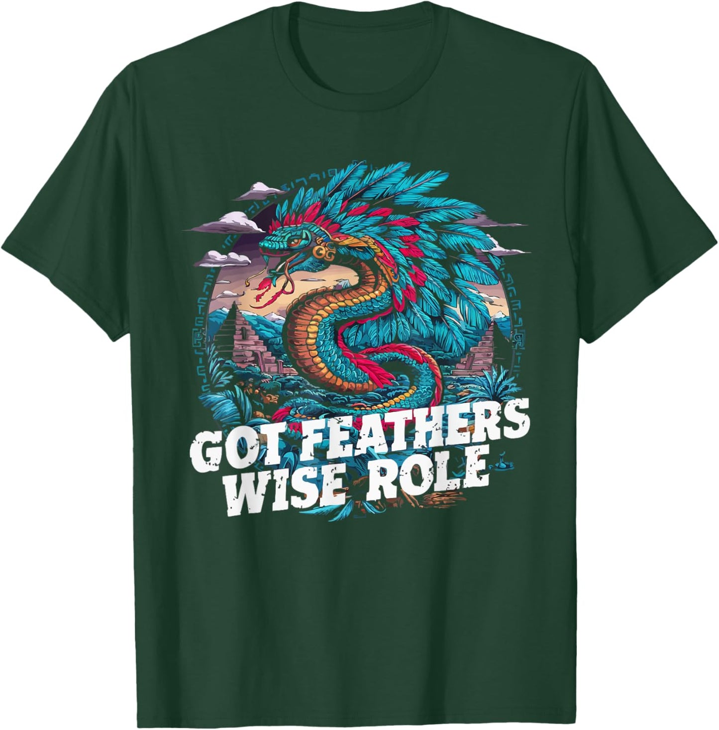 Aztec God Aztec Culture Mayan Indigenous Quetzalcoatl T-Shirt - T-Shirt | Forest