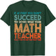 If At First You Don't Succeed Try Doing Funny Math Teacher T-Shirt - T-Shirt | Forest