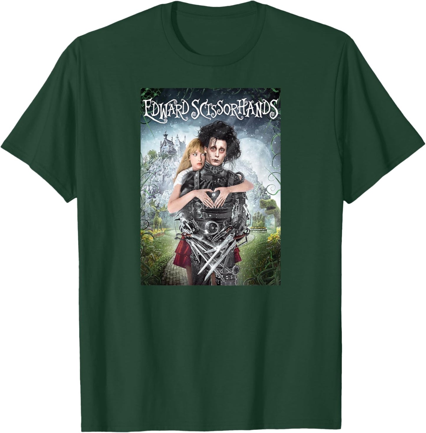 Tim Burton's Edward Scissorhands Edward and Kim Movie Poster T-Shirt - T-Shirt | Forest