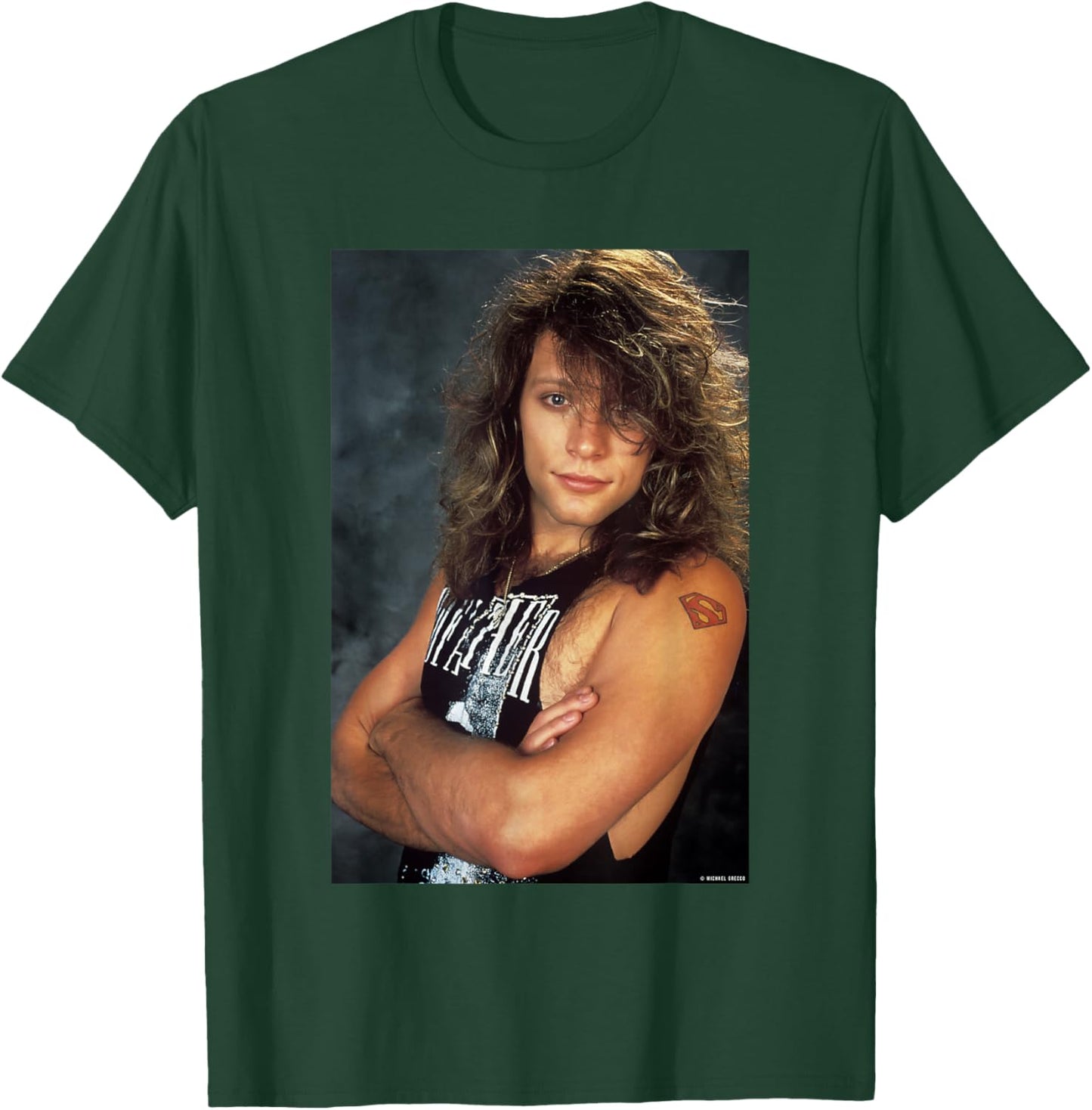 Portrait of Jon Bon Jovi 1990 by Michael Grecco T-Shirt - T-Shirt | Forest