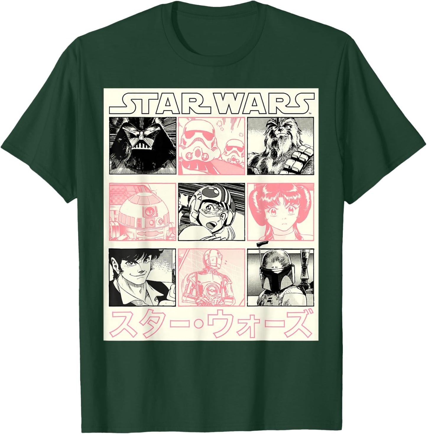 Star Wars Manga Style Comic Panels T-Shirt - T-Shirt | Forest