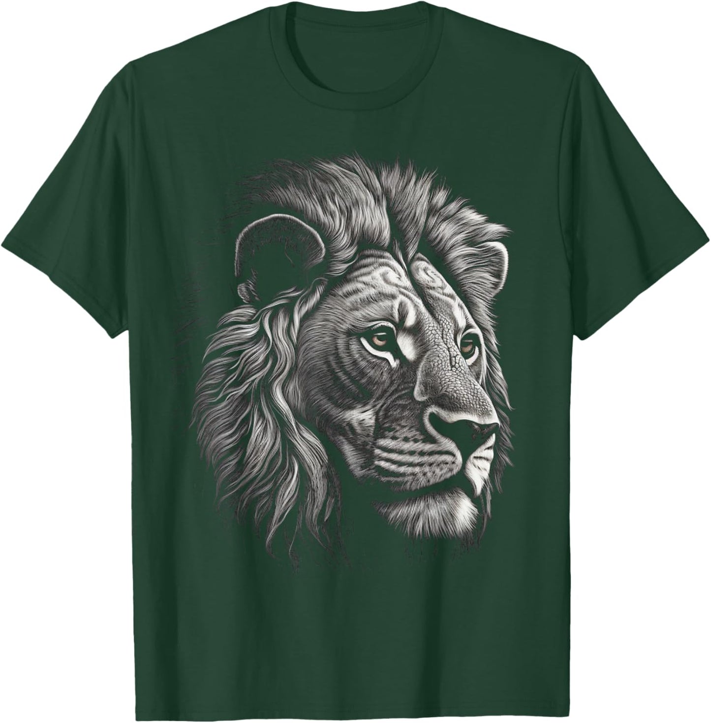 Löwe in Weiß - Tierlöwe T-Shirt - T-Shirt | Forest