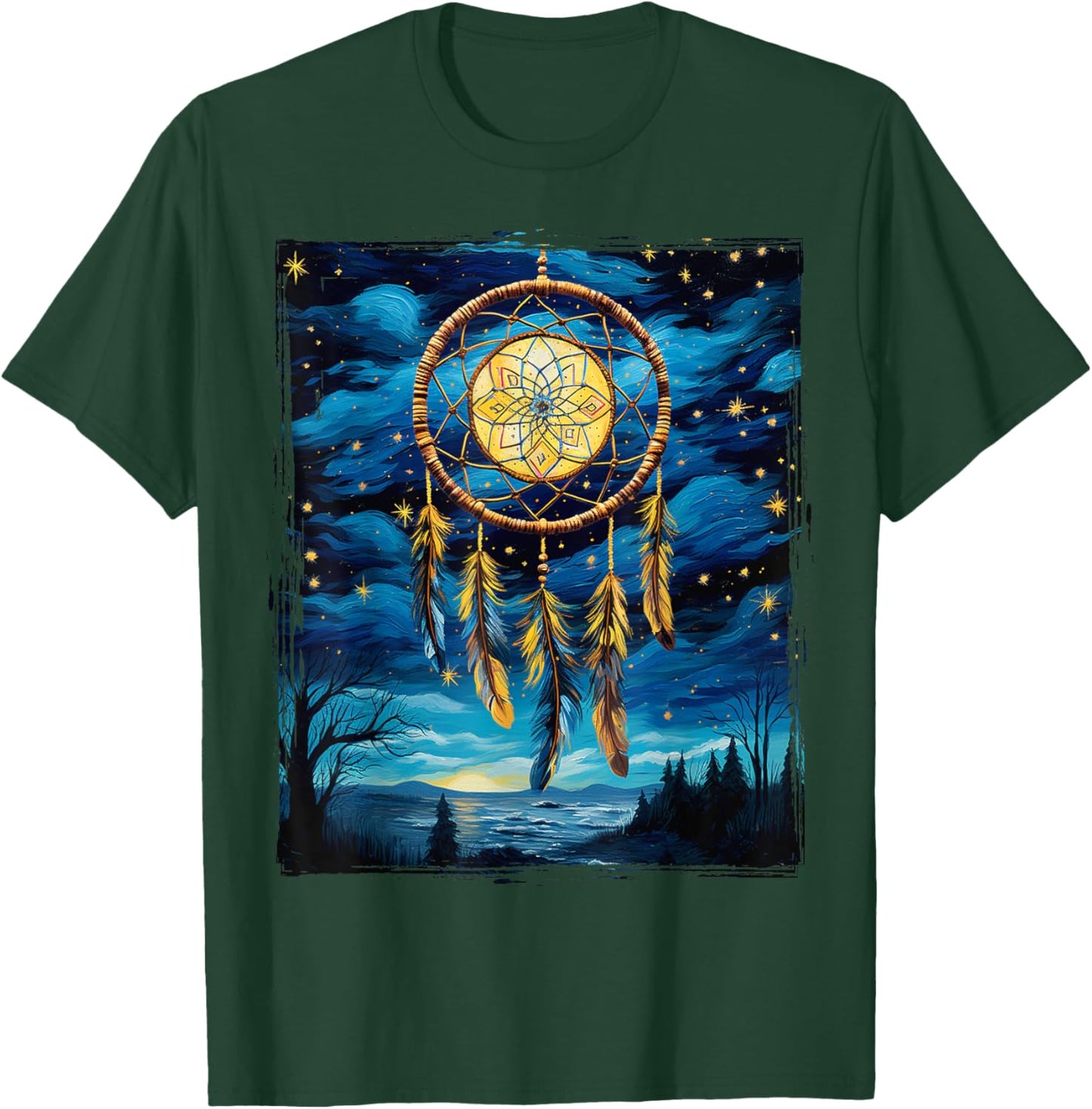 Native American Dreamcatcher Indian Design T-Shirt - T-Shirt | Forest