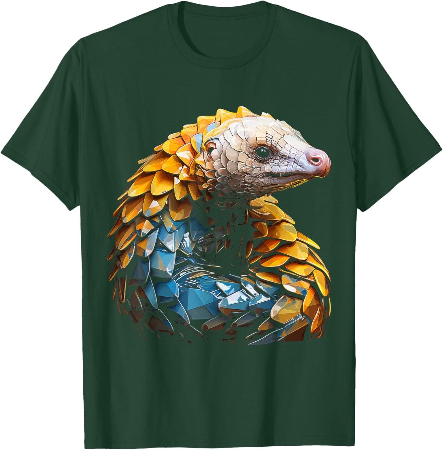 Pangolins Colorful Art Animal Graphic Polygon Pangolins T-Shirt - T-Shirt | Forest