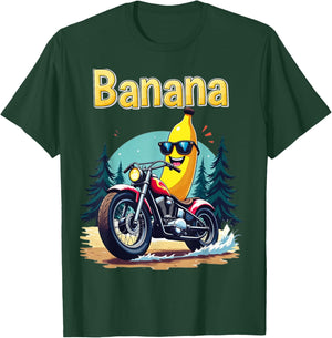 THAT'S BANANAS Halloween Costume Banana on a Motorcycle T-Shirt - T-Shirt | Forest