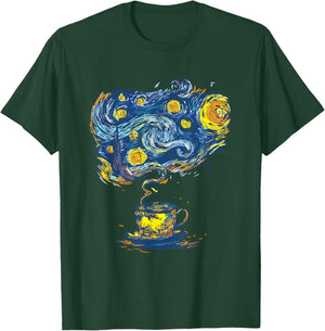 Van Gogh Head Mug Starry Night T-Shirt - T-Shirt | Forest