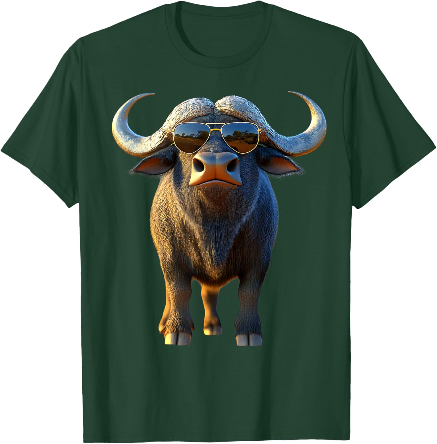 Buffalo Cape Water Buffalos Safari South African Buffalo T-Shirt - T-Shirt | Forest
