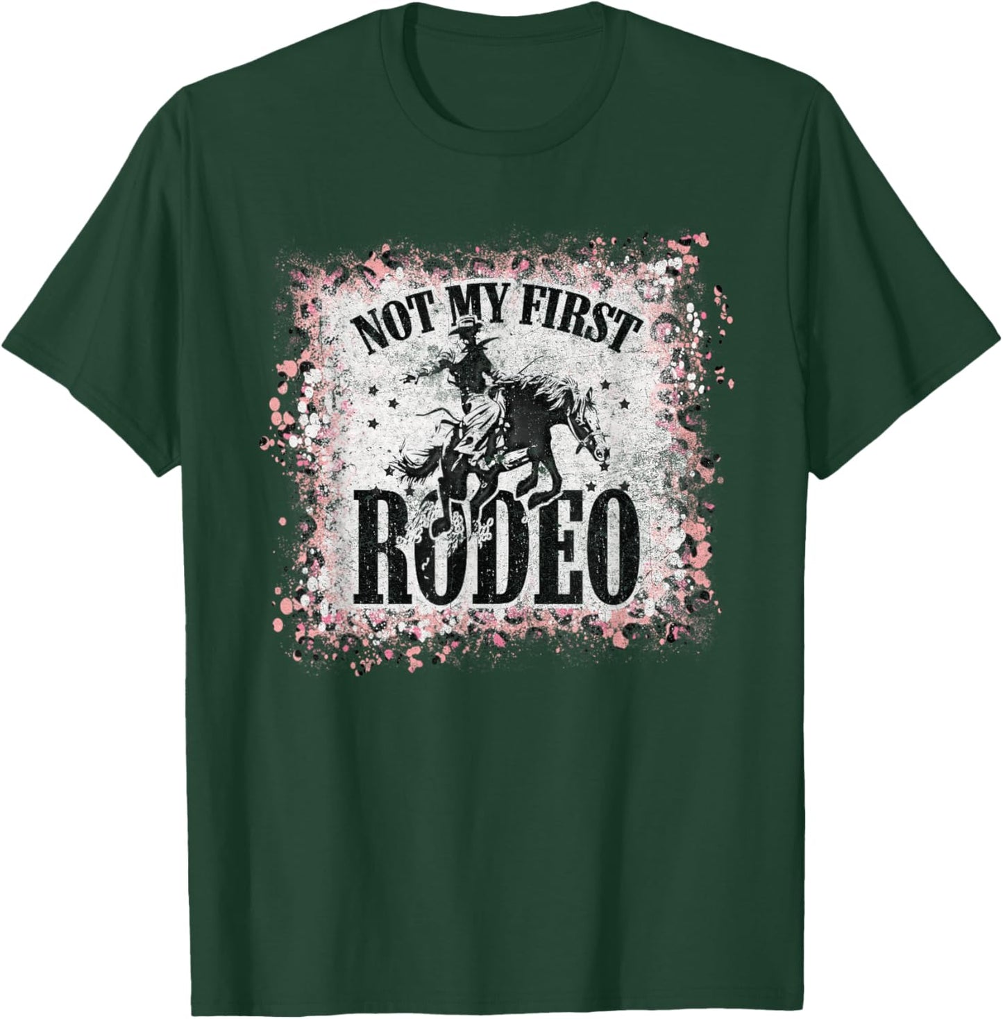 Vintage Leopard Bleached Not My First Rodeo T-Shirt - T-Shirt | Forest