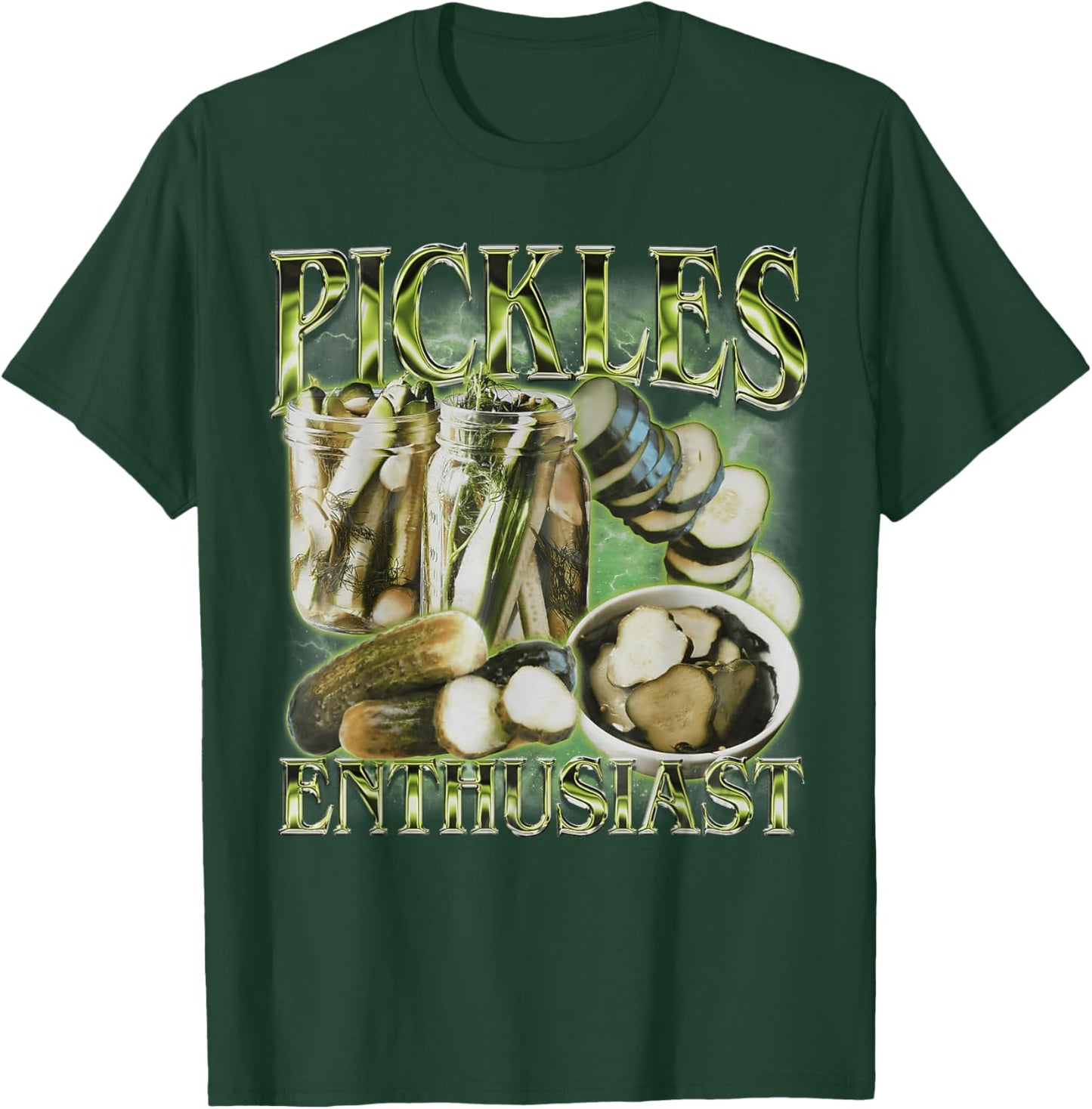 Pickle Enthusiast Vintage 90er Jahre Grafik Pickle Lover Damen T-Shirt - T-Shirt | Forest