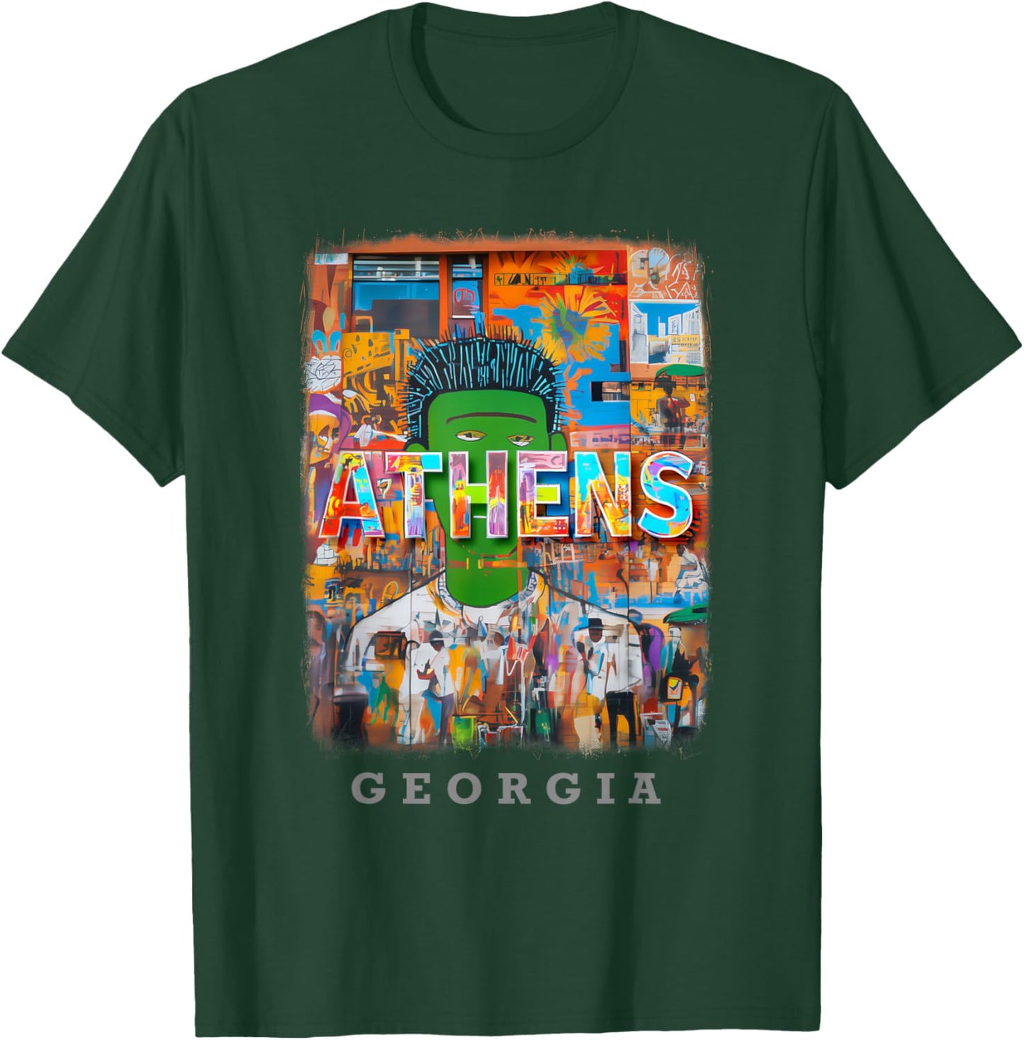 Athens Georgia GA Music and Art SD146 T-Shirt - T-Shirt | Forest