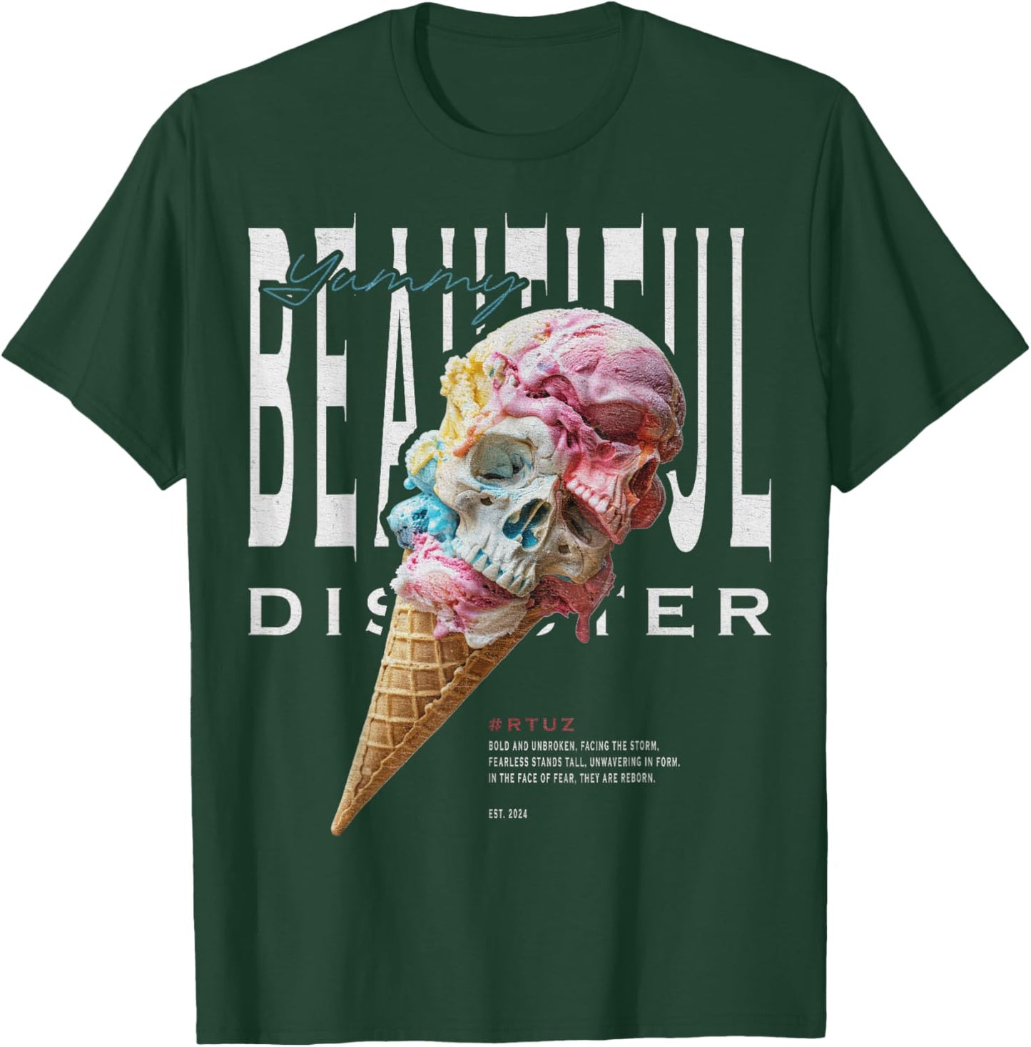Moderne Hip Hop Eis Ice Cream Grafitti Urban Streetwear T-Shirt - T-Shirt | Forest