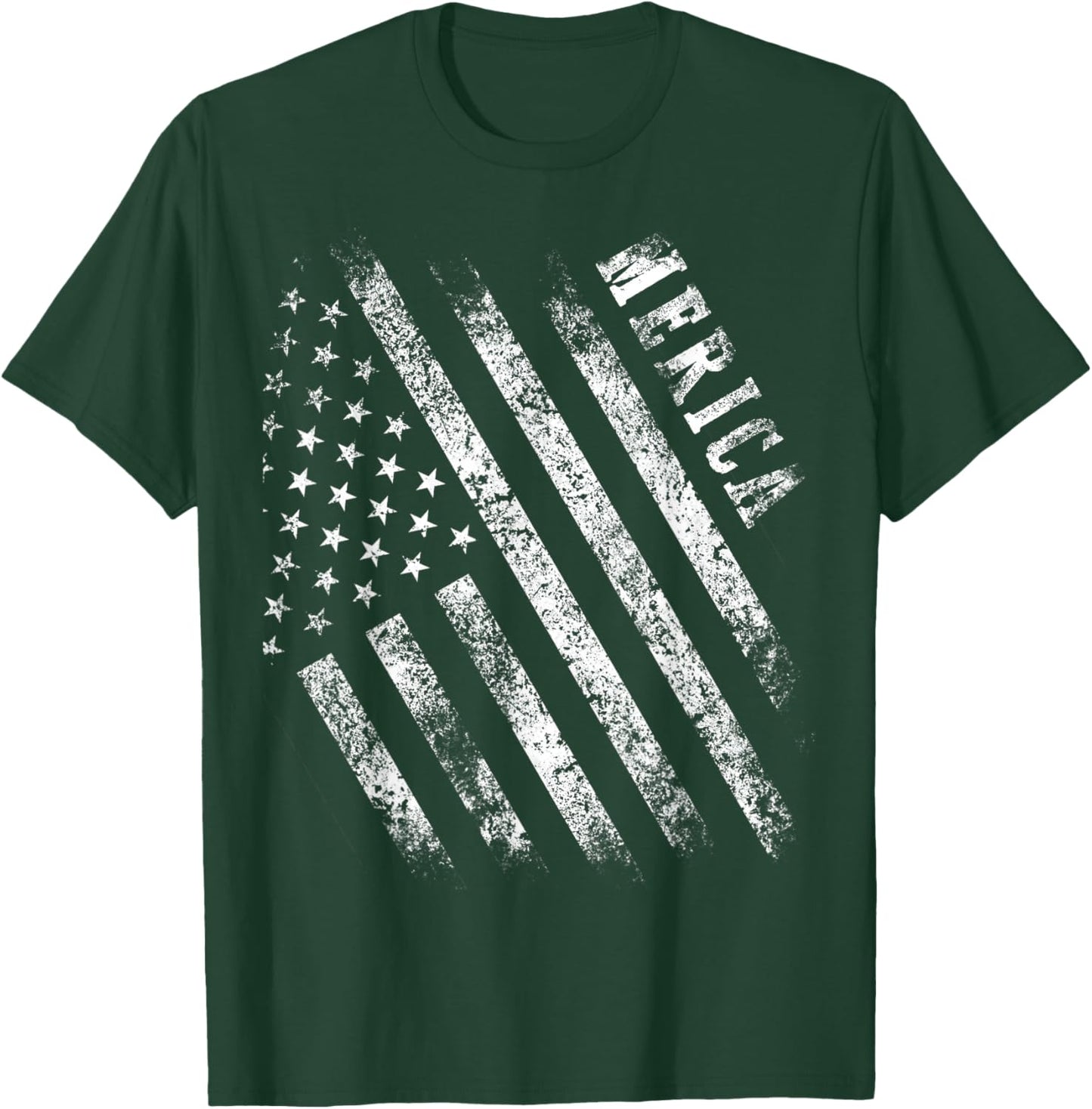 Merica Patriot American Flag USA 4th Of July Gifts Shirt T-Shirt - T-Shirt | Forest