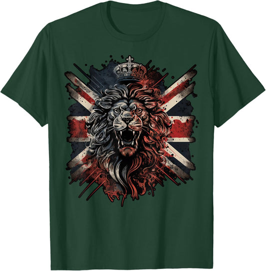 British UK Lion on Great Britain Lion T-Shirt - T-Shirt | Forest