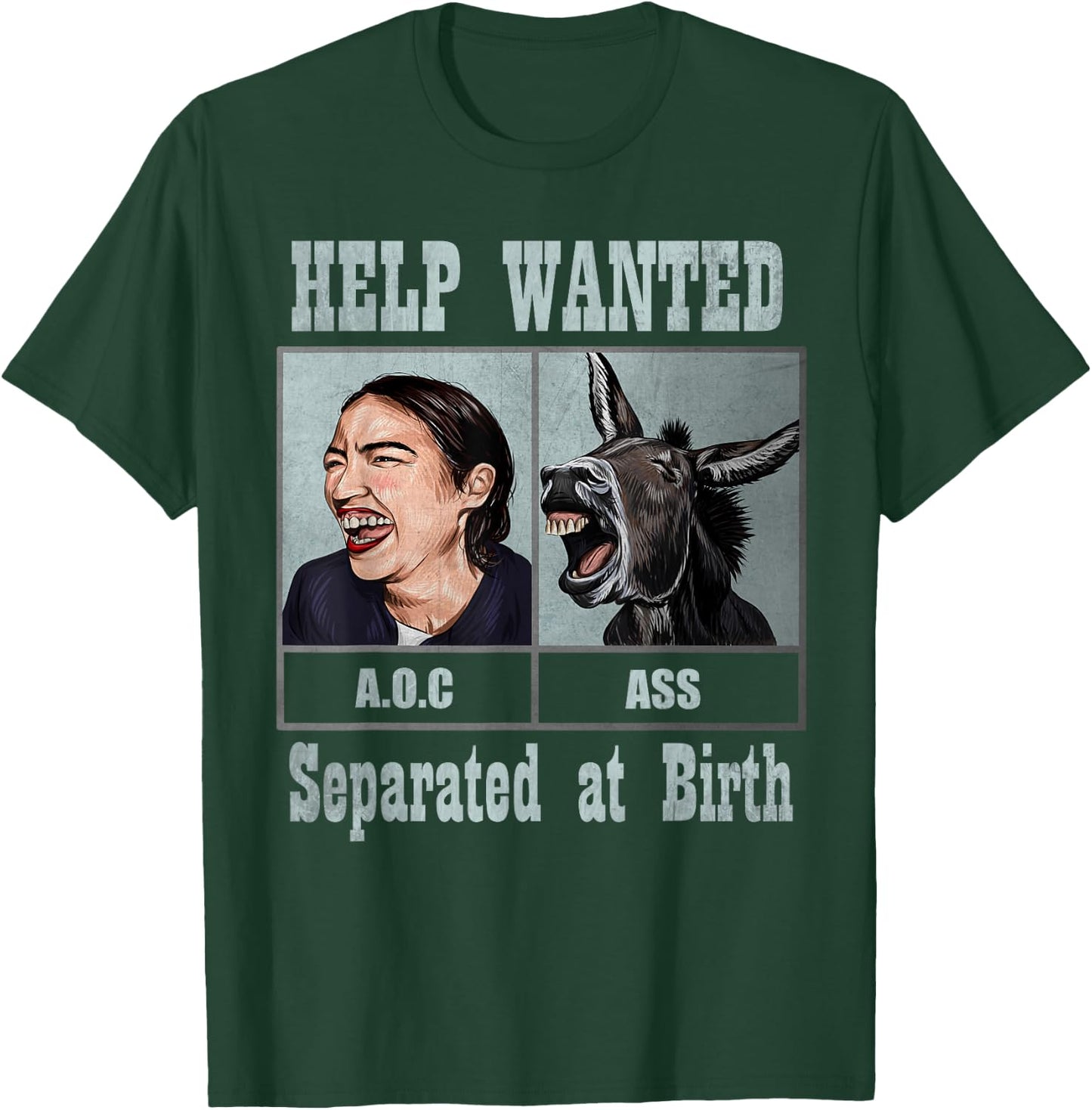 Funny Anti AOC Alexandria Ocasio Cortez Donkey t shirt T-Shirt - T-Shirt | Forest