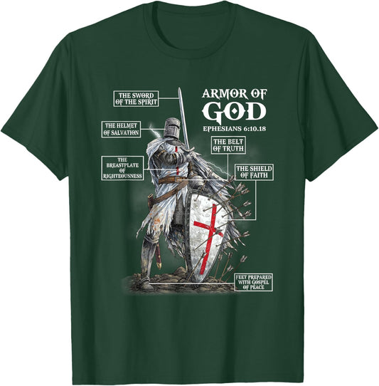Anatomy of A Knight Templar Funny Christian Warrior Of God T-Shirt - T-Shirt | Forest