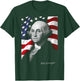 4th of July American Flag George Washington Eyes Flag Country T-Shirt - T-Shirt | Forest