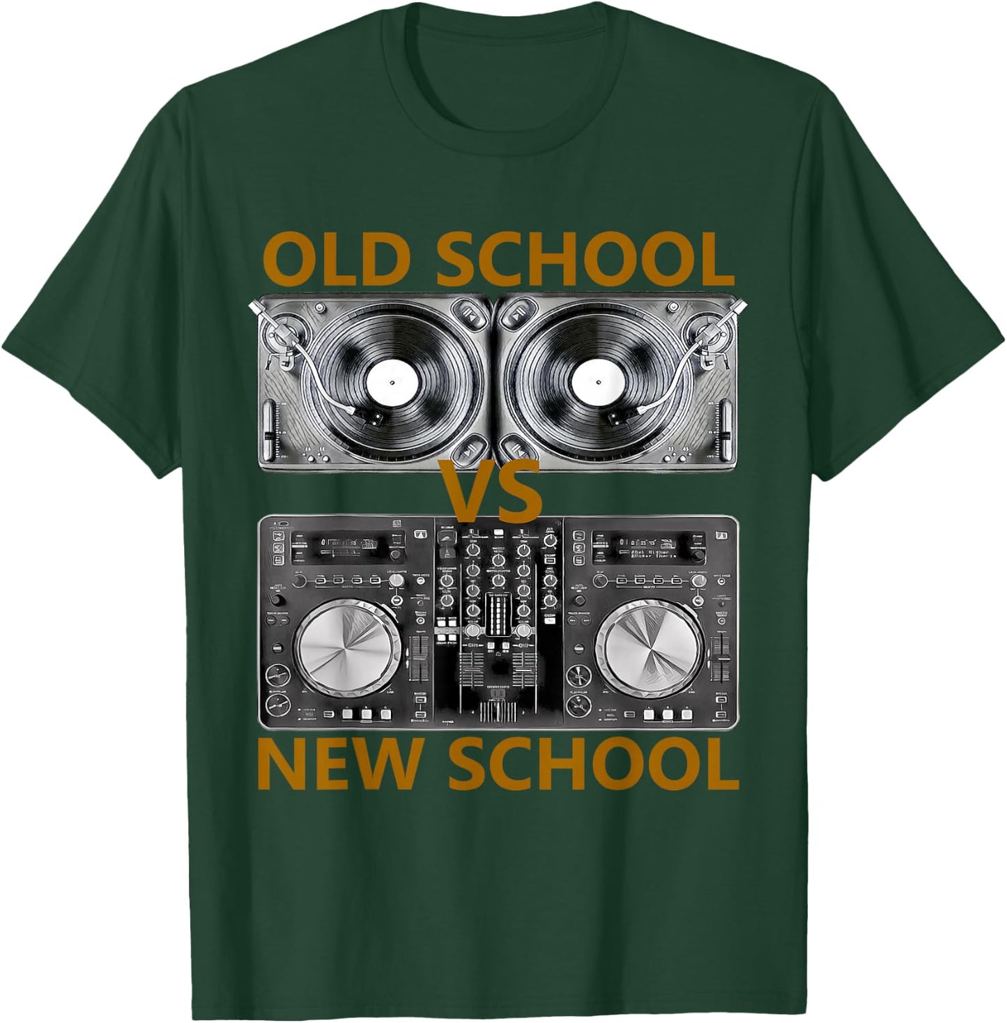 Old School DJ VS New School DJ , House/Dance Music T-Shirt - T-Shirt | Forest