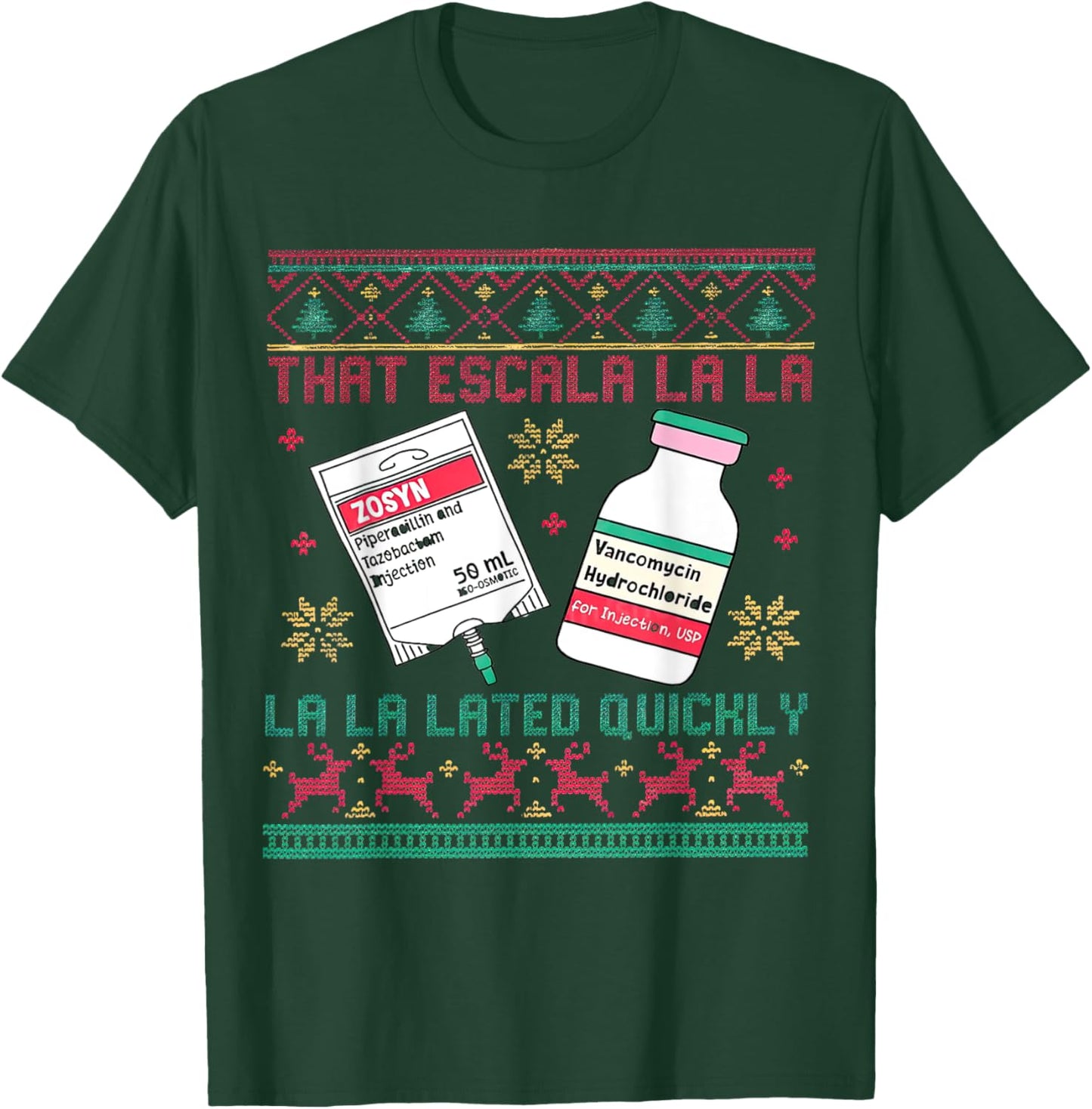 Antibiotic Christmas ICU Nurse Emergency Department Costume T-Shirt - T-Shirt | Forest
