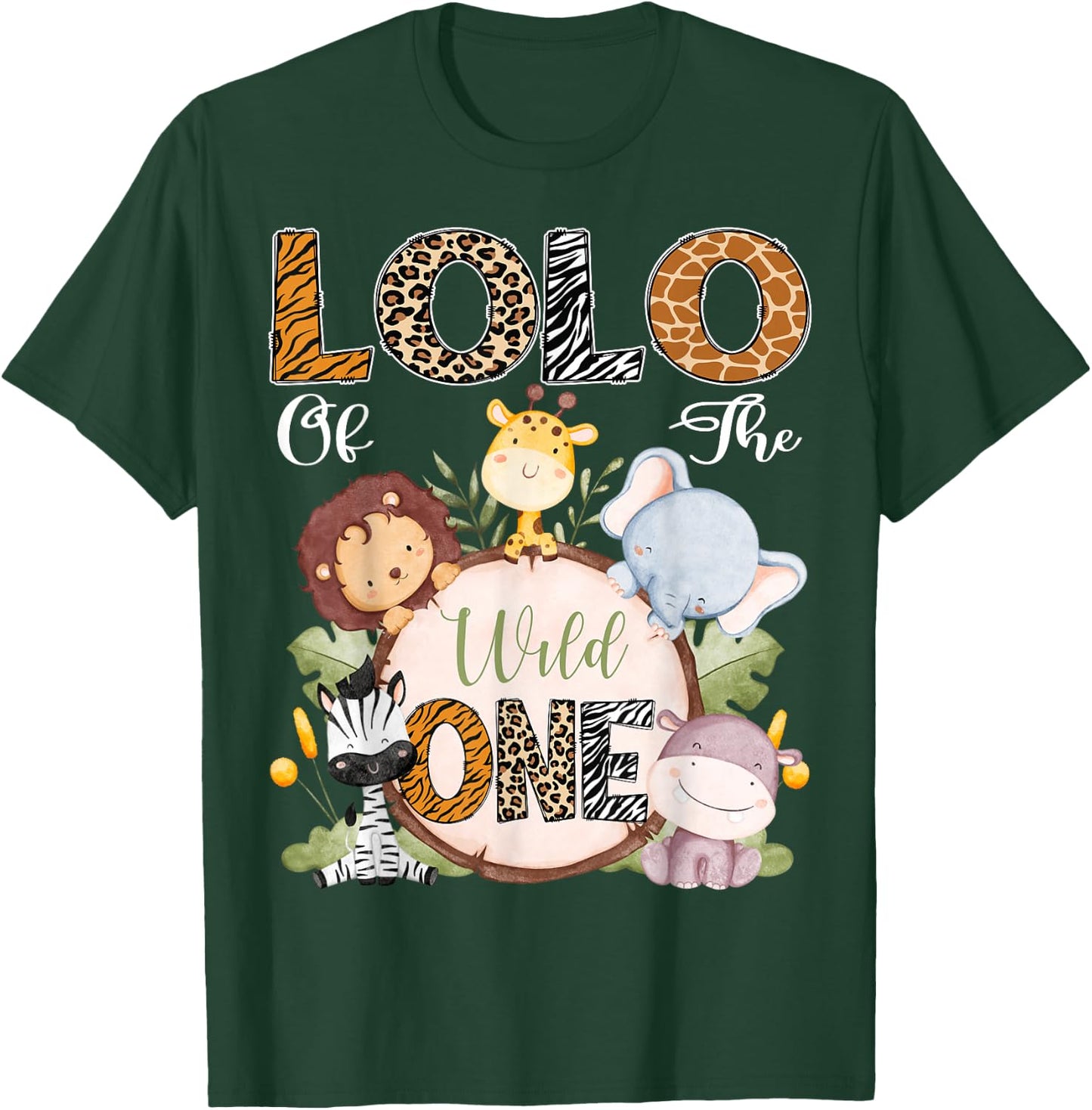 Lolo Of The Wild One 1St Birthday Safari Woodland T-Shirt - T-Shirt | Forest