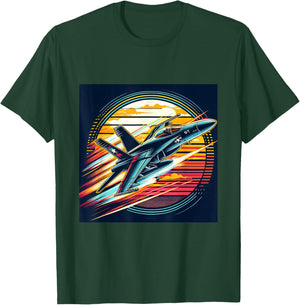 F18 F/A-18 Super Hornet Fighter Jet Naval Aviation Pilot T-Shirt - T-Shirt | Forest