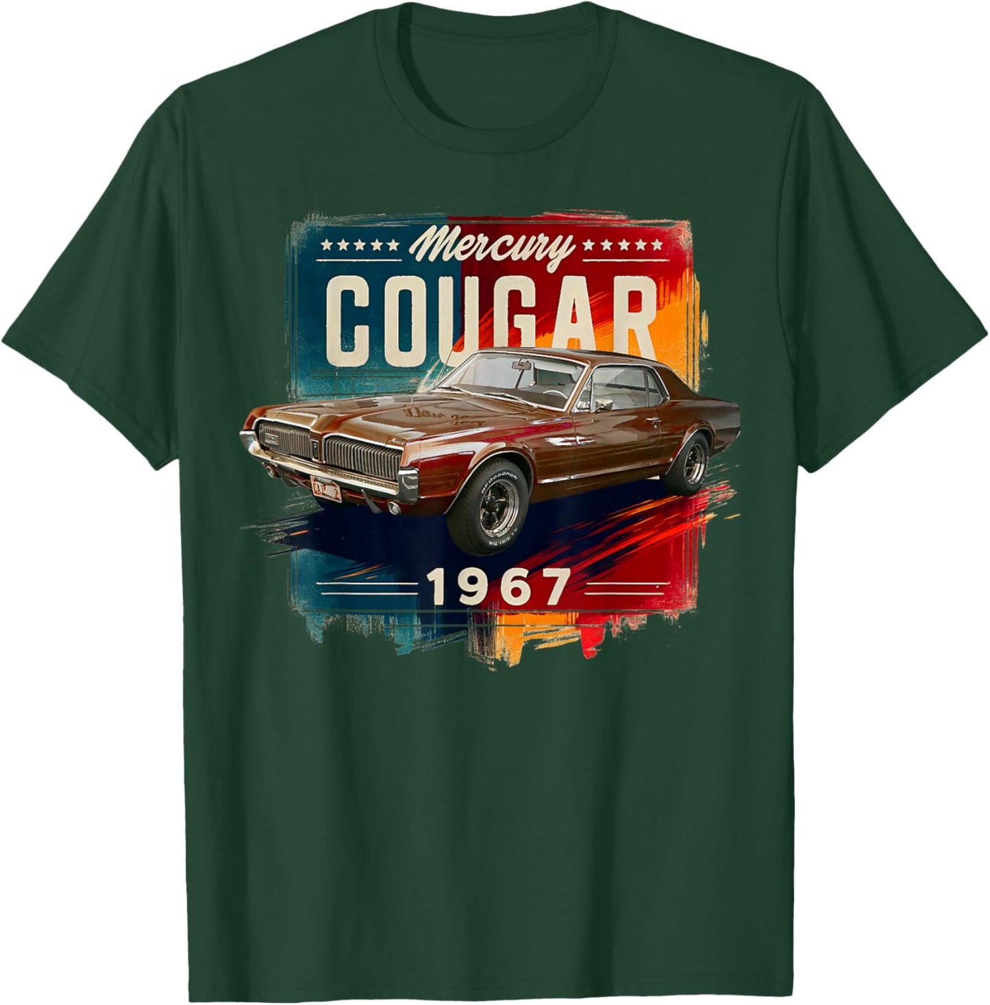 1967 Mercury Classic Cougar Vinatge Cars T-Shirt - T-Shirt | Forest
