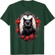 Aesthetic Black Cat Rose Flower Gothic Vintage Cat Lover Women Girls Kids T-Shirt - T-Shirt | Forest