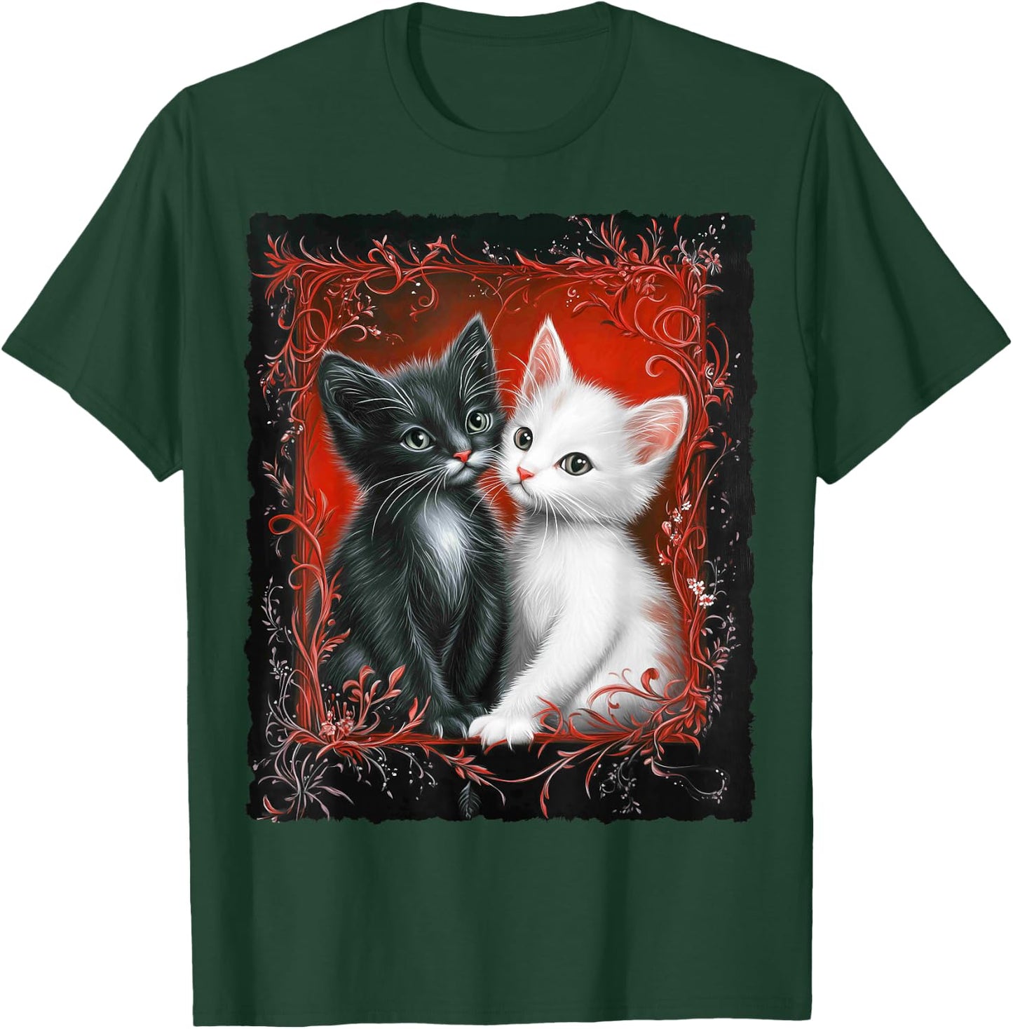 Cute Magical Cat Kitten Fantasy Art Design T-Shirt - T-Shirt | Forest